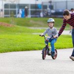 family biking