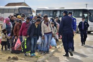 October 5, 2015; Opatovac in Croatia. Refugees entering refugee camp in Opatovac. They will be here only one day and the they will continue to Germany. October 5, 2015; Opatovac in Croatia.