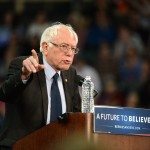 Saint Charles, MO, USA - March 14, 2016: US Senator and Democratic Presidential Candidate Bernie Sanders speaks during a campaign rally at the Family Arena in Saint Charles, Missouri.